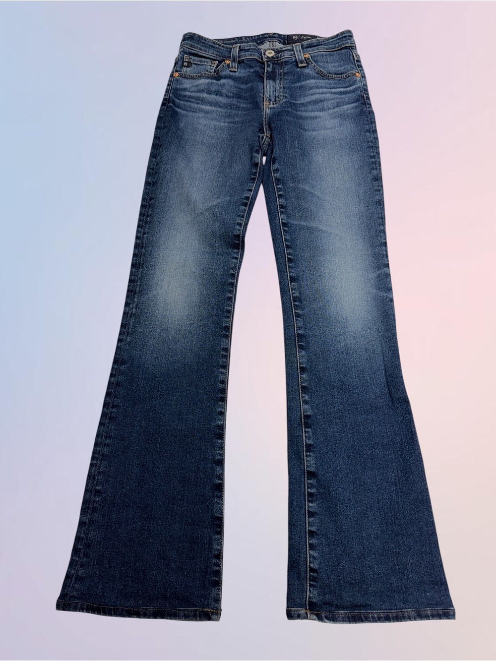 AG Women’s 24 ANGLE EXTENDED Low Rise Bootcut Blue Jeans